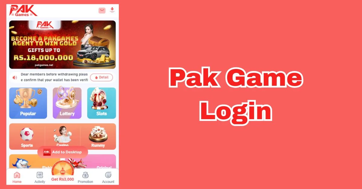 Pak Game Login