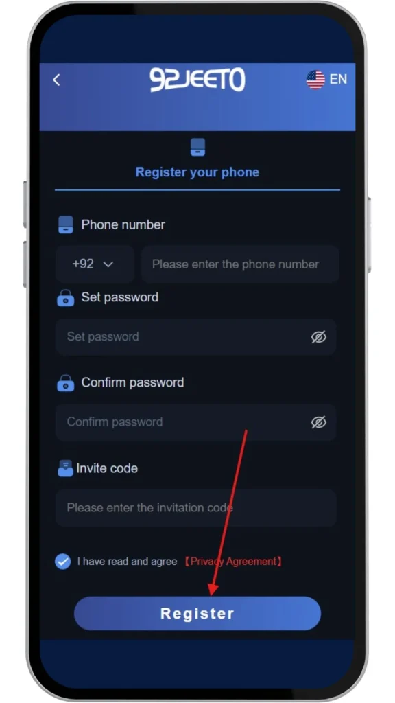 click register button
