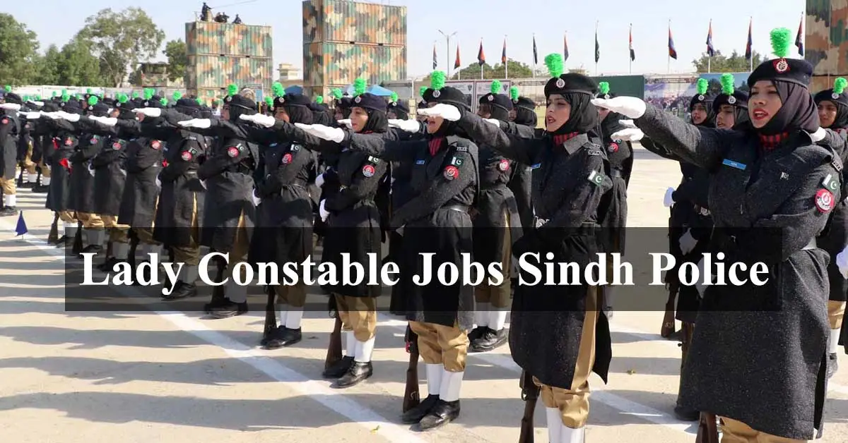 Lady Constable Jobs Sindh Police